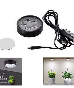 LED Kweeklamp met Timer – Dimbare USB Terrarium Lamp voor Kamerplanten, Magnetisch of Zelfklevend