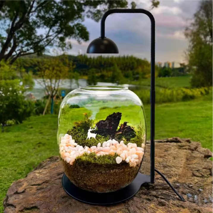 Micro Landscape Plantengroeilamp met Timer – Verstelbare Terrarium Lamp voor Kleine Planten