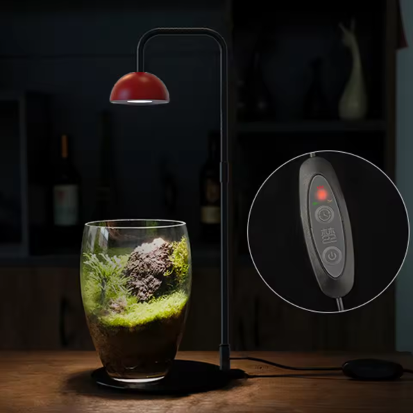 Micro Landscape Plantengroeilamp met Timer – Verstelbare Terrarium Lamp voor Kleine Planten