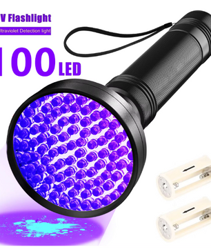 UV Zaklamp 100 LED – 395nm Ultraviolet Lamp voor Detectie en Inspectie