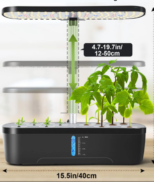 Hydroponische Kruidentuin met LED Groeilamp – Indoor Kweekset met Timer en Waterreservoir