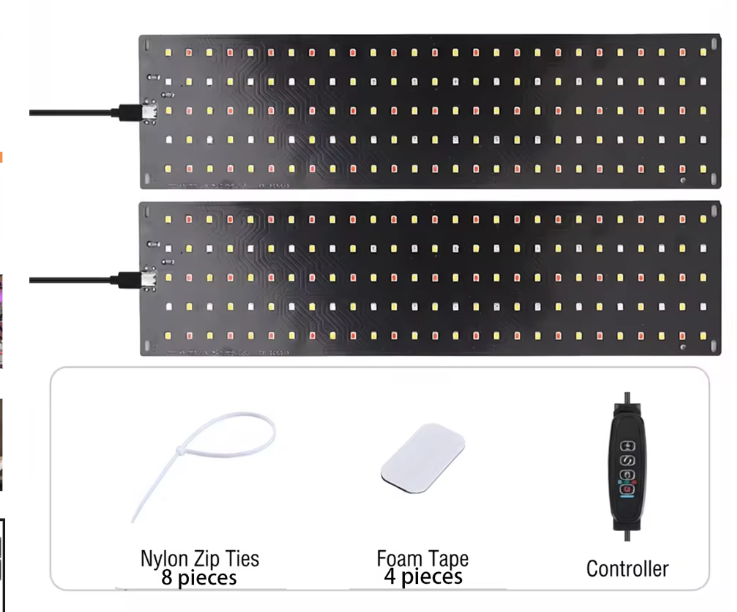 Full Spectrum LED Kweeklamp voor Planten – Dimbare Groeilamp met Timer voor Plantplanken