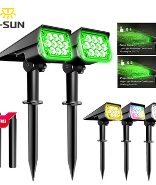 Solar Tuinspot met Verstelbare Lichtkleur – Waterdichte LED Solar Tuinlamp voor Buiten