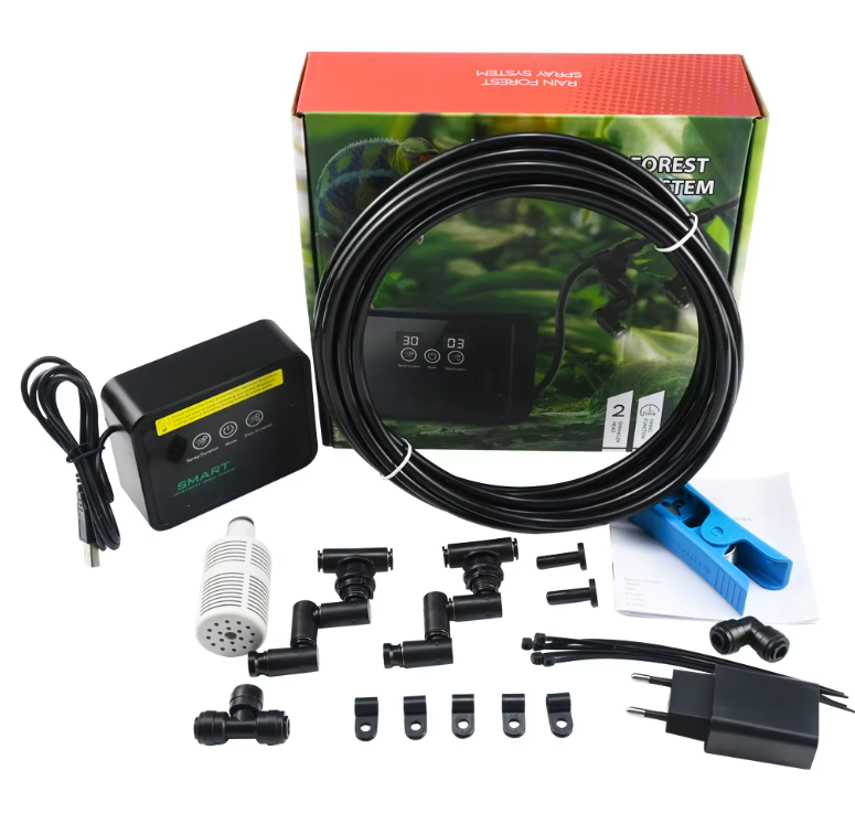 Automatisch Terrarium Mist Systeem met Timer – Reptielen Sproei- en Bevochtigingssysteem