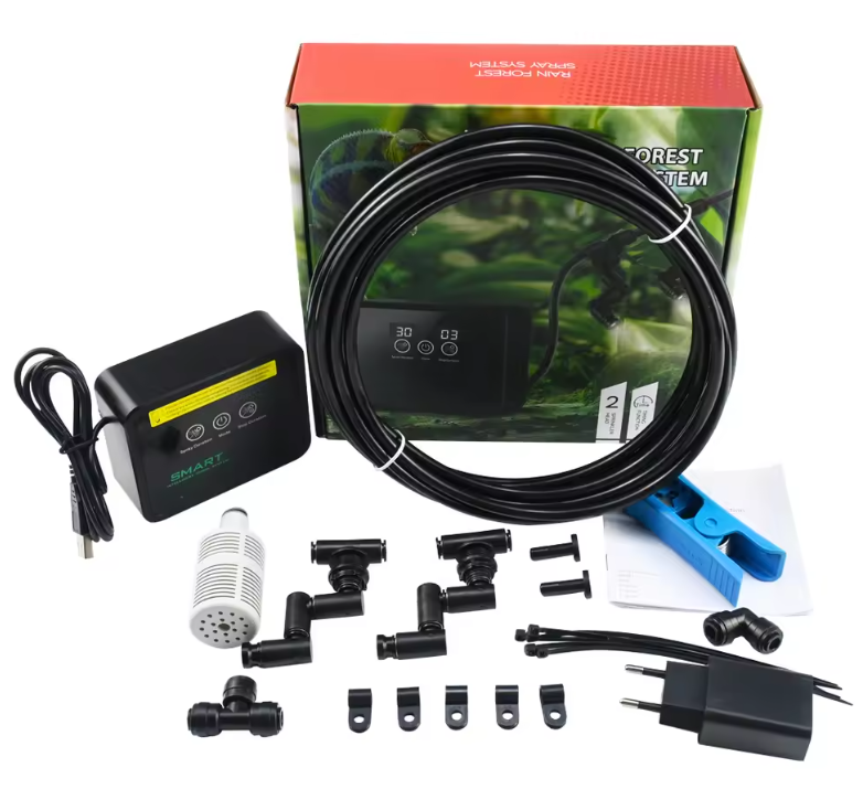 Automatisch Terrarium Mist Systeem met Timer – Reptielen Sproei- en Bevochtigingssysteem