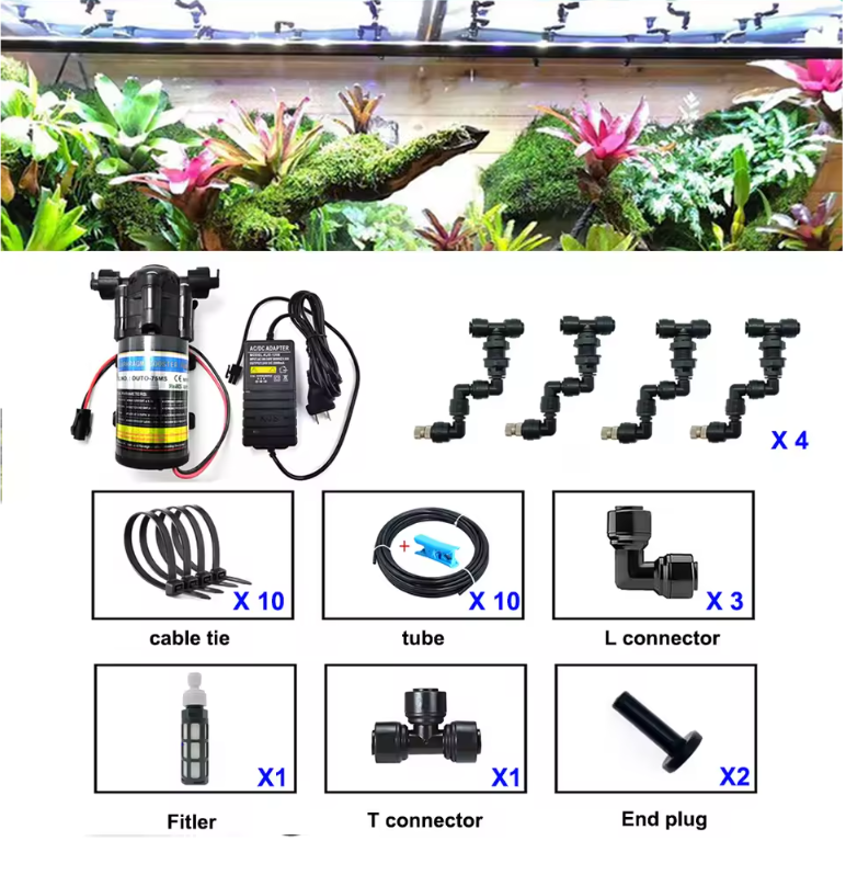 Terrarium Mist Systeem voor Reptielen – Automatische Sproei- en Bevochtigingsinstallatie