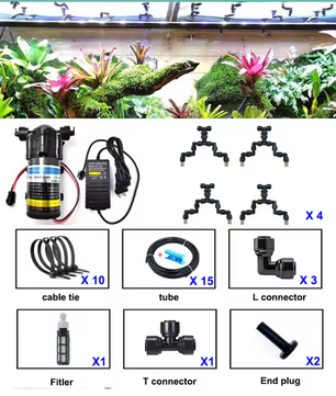 Terrarium Mist Systeem voor Reptielen – Automatische Sproei- en Bevochtigingsinstallatie
