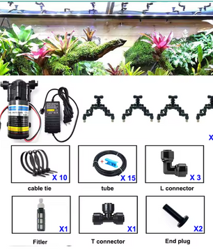 Terrarium Mist Systeem voor Reptielen – Automatische Sproei- en Bevochtigingsinstallatie