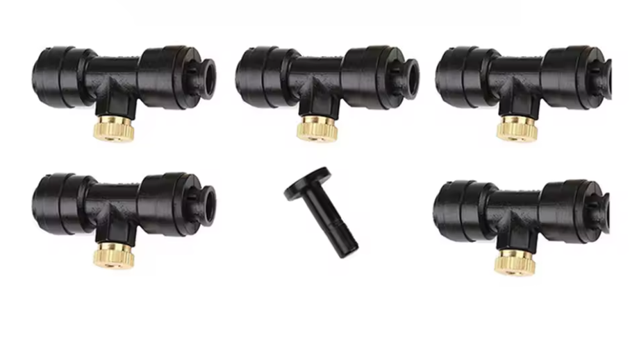 Koper Misting Nozzles Set – Vernevelingskoppen voor Tuin Koel- en Sproeisystemen