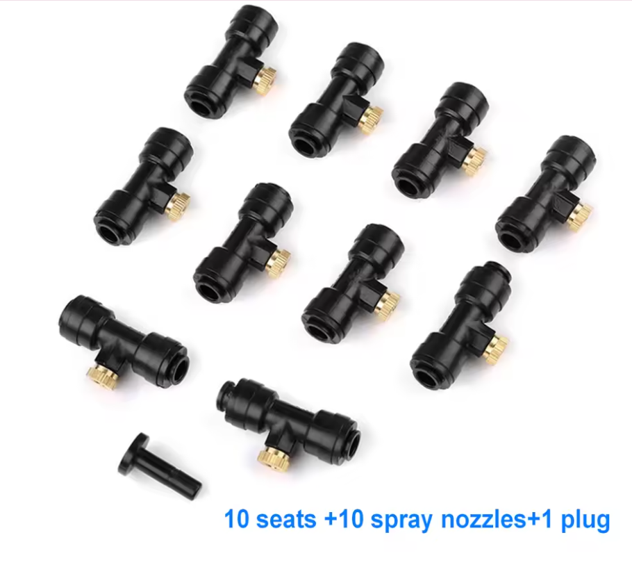 Koper Misting Nozzles Set – Vernevelingskoppen voor Tuin Koel- en Sproeisystemen