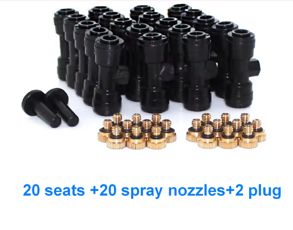 Koper Misting Nozzles Set – Vernevelingskoppen voor Tuin Koel- en Sproeisystemen