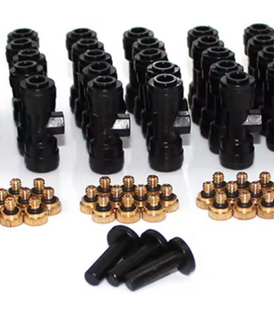 Koper Misting Nozzles Set – Vernevelingskoppen voor Tuin Koel- en Sproeisystemen