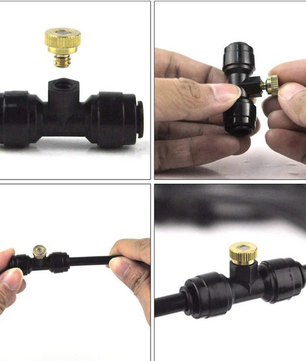Koper Misting Nozzles Set – Vernevelingskoppen voor Tuin Koel- en Sproeisystemen