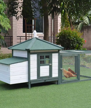 Houten Kippenhok met Legnest en Ren – Buitenverblijf voor Kippen en Pluimvee