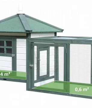 Houten Kippenhok met Legnest en Ren – Buitenverblijf voor Kippen en Pluimvee