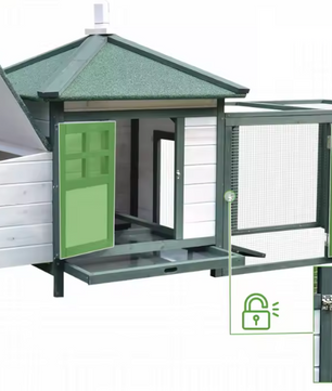 Houten Kippenhok met Legnest en Ren – Buitenverblijf voor Kippen en Pluimvee