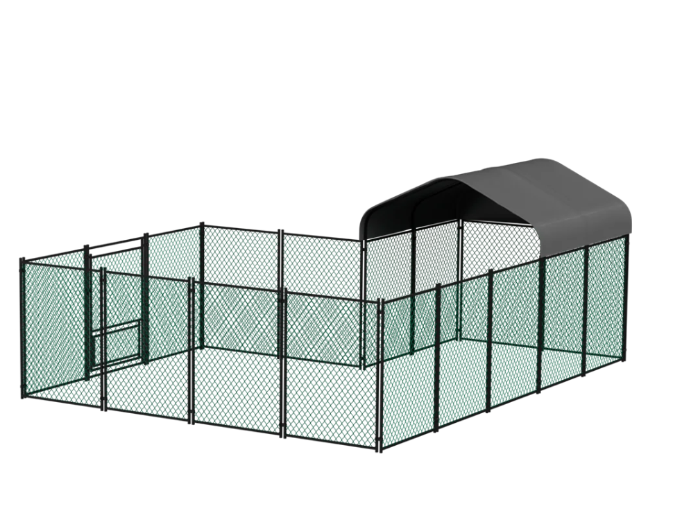 Grote Kippenren met Dak – Metalen Walk-in Buitenren voor Pluimvee