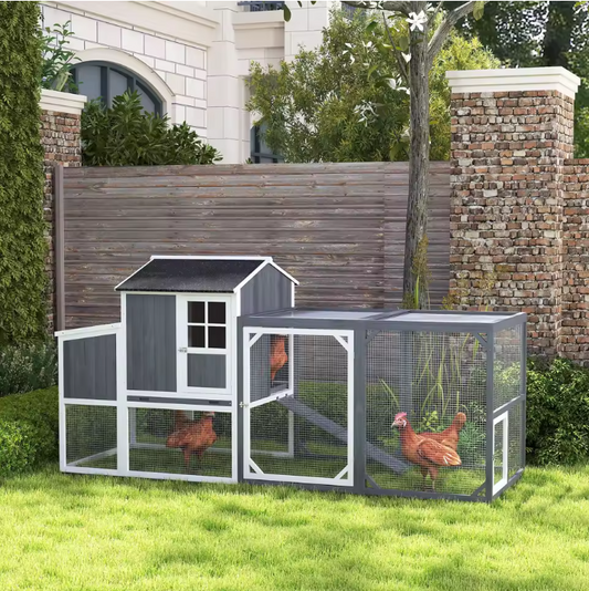 Houten Kippenhok met Legnest en Ren – Buitenverblijf voor 3–4 Kippen