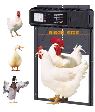Automatische Kippenhok Deur met Timer – Elektrische Aluminium Kippendeur voor Pluimvee