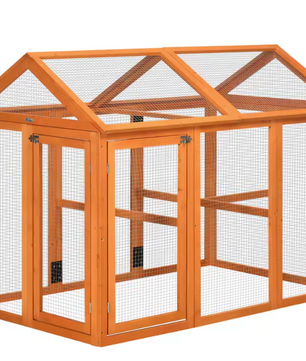 Houten Kippenhok met Ren – Buitenverblijf voor 1-3 Kippen