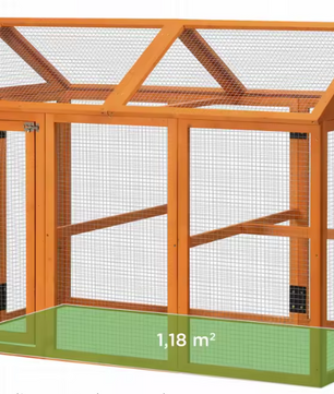 Houten Kippenhok met Ren – Buitenverblijf voor 1-3 Kippen