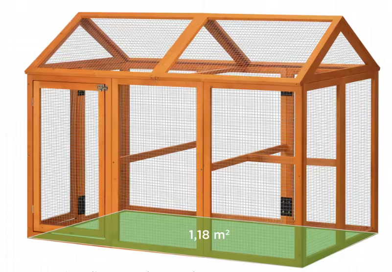 Houten Kippenhok met Ren – Buitenverblijf voor 1-3 Kippen