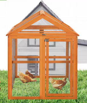 Houten Kippenhok met Ren – Buitenverblijf voor 1-3 Kippen