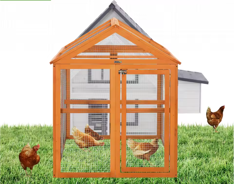 Houten Kippenhok met Ren – Buitenverblijf voor 1-3 Kippen