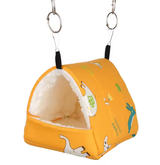 Pluche Hangbed voor Vogels en Knaagdieren – Zacht Nest voor Kooi