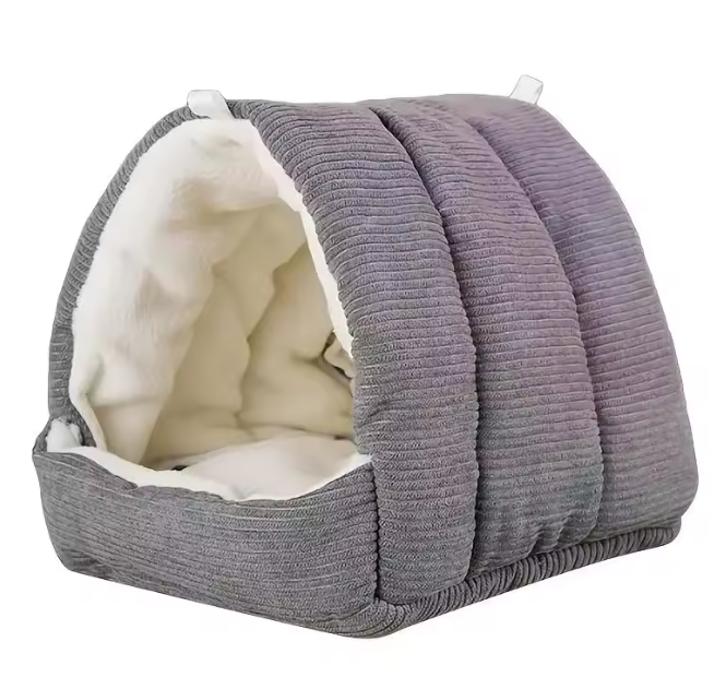 Vogelhangbed voor Kooi – Warm Pluche Vogelnest Hangmat en Schuilhut voor Kleine Vogels