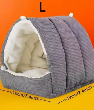 Vogelhangbed voor Kooi – Warm Pluche Vogelnest Hangmat en Schuilhut voor Kleine Vogels