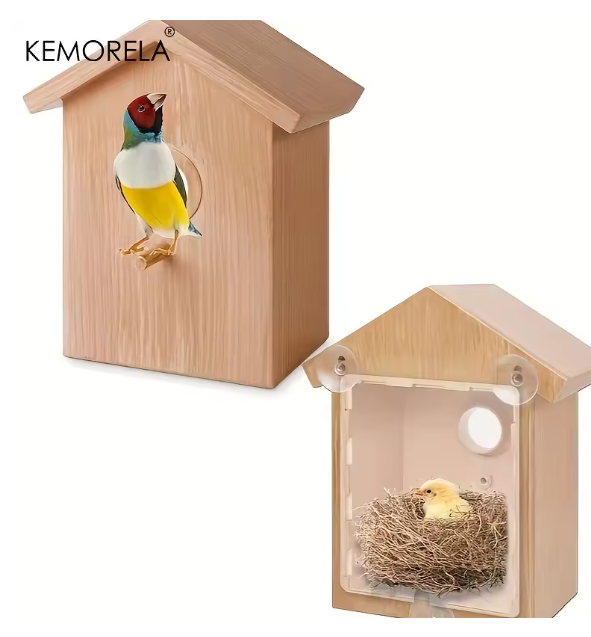 Vogelbroedkast met Kijkvenster – Nestkast voor Parkieten, Papegaaien en Liefdesvogels