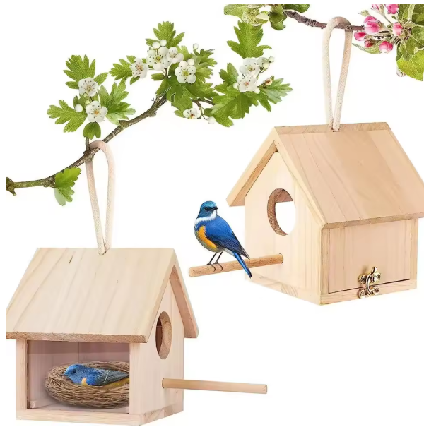 Houten Vogelhuis voor Buiten – Hangend Nestkastje voor Tuin en Balkon