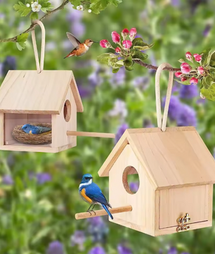 Houten Vogelhuis voor Buiten – Hangend Nestkastje voor Tuin en Balkon