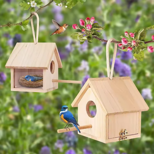 Houten Vogelhuis voor Buiten – Hangend Nestkastje voor Tuin en Balkon