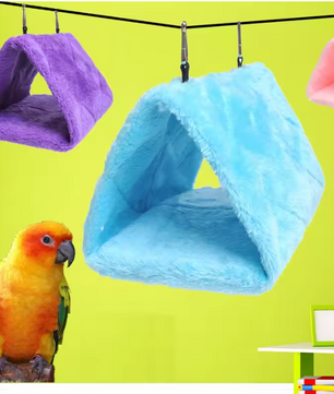 Warm Vogelhangbed voor Kooi – Pluche Hangmat Hut voor Parkieten en Papegaaien