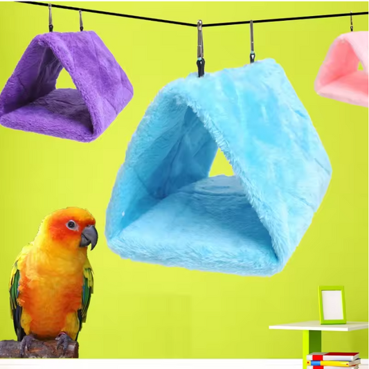 Warm Vogelhangbed voor Kooi – Pluche Hangmat Hut voor Parkieten en Papegaaien