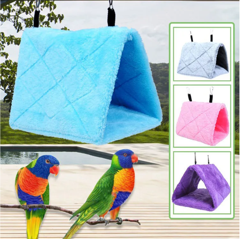 Warm Vogelhangbed voor Kooi – Pluche Hangmat Hut voor Parkieten en Papegaaien