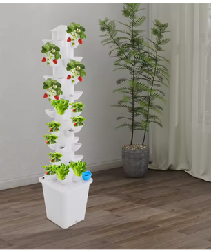 Hydrocultuur Toren Kweeksysteem – 45 Plantplaatsen, Verticale Hydrocultuur Kweekset met Waterpomp