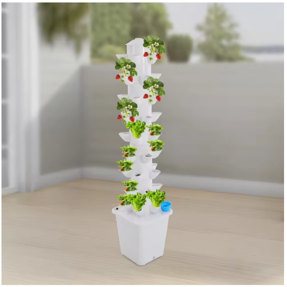 Hydrocultuur Toren Kweeksysteem – 45 Plantplaatsen, Verticale Hydrocultuur Kweekset met Waterpomp