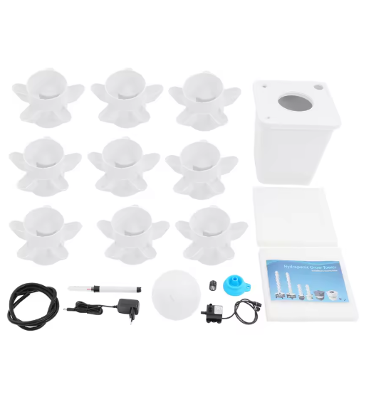 Hydrocultuur Toren Kweeksysteem – 45 Plantplaatsen, Verticale Hydrocultuur Kweekset met Waterpomp