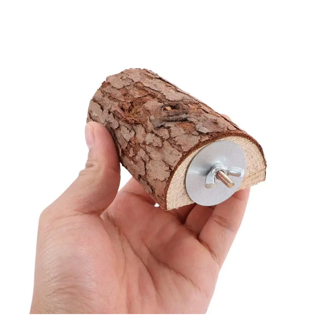 Houten Vogel Zitplatform voor Kooi – Natuurlijke Zitstok Speelplek voor Parkieten