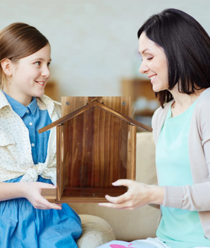 Houten Eekhoorn Voederhuis – Grote Voederbak met Dak voor Tuin
