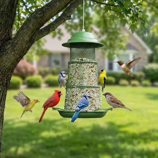 Uitschuifbare Vogelvoeder – Grote Metalen Hangende Vogelvoeder voor Buiten