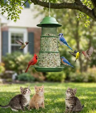 Uitschuifbare Vogelvoeder – Grote Metalen Hangende Vogelvoeder voor Buiten