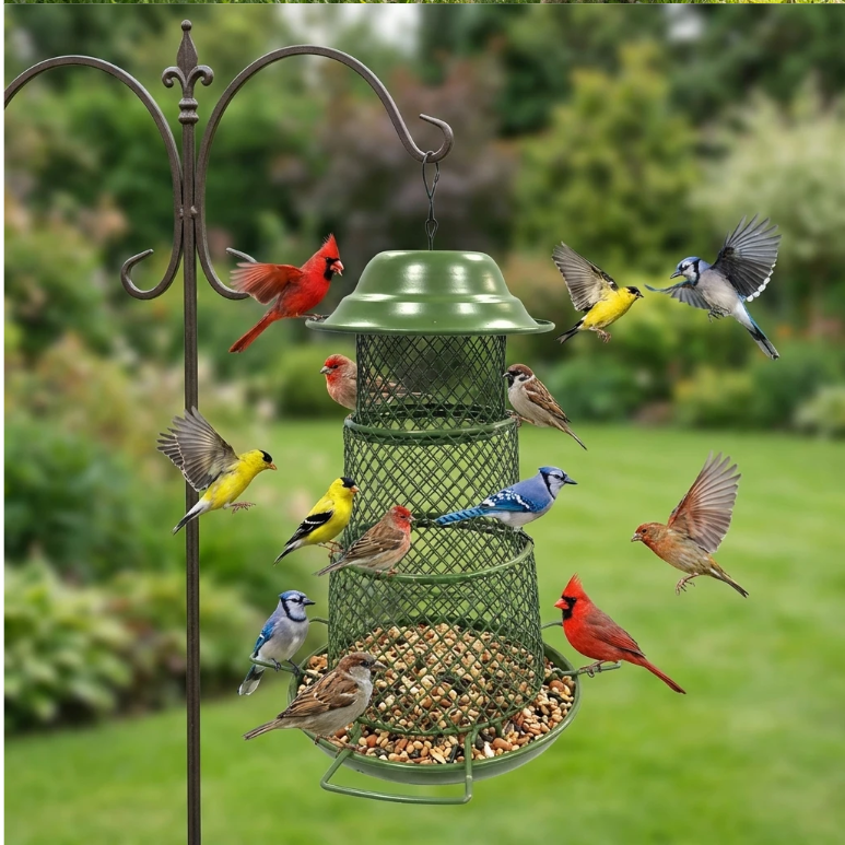 Uitschuifbare Vogelvoeder – Grote Metalen Hangende Vogelvoeder voor Buiten