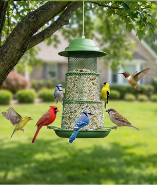 Uitschuifbare Vogelvoeder – Grote Metalen Hangende Vogelvoeder voor Buiten