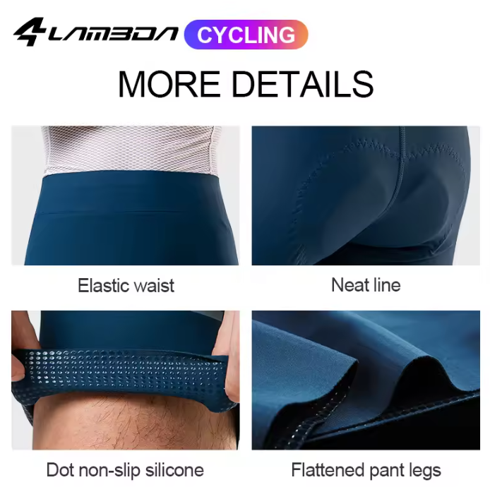 Heren Fietsbroek met Zitkussen – Ademend, Sneldrogend en Elastisch voor MTB en Racefiets