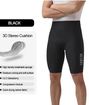 Heren Fietsbroek met Zitkussen – Ademend, Sneldrogend en Elastisch voor MTB en Racefiets