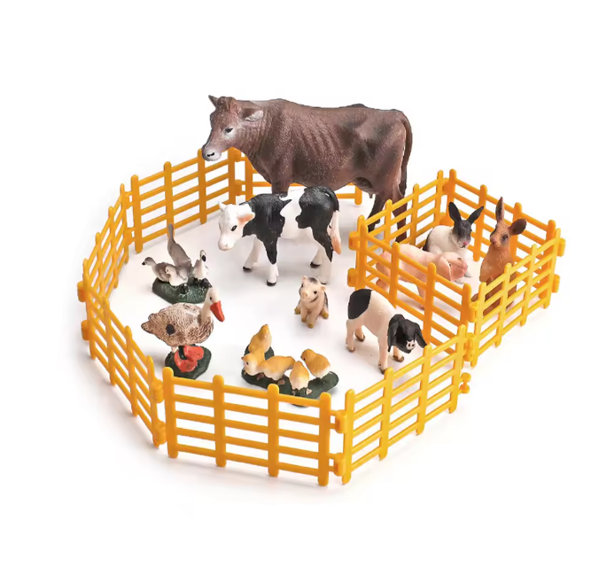 Set van 10 Miniatuur Boerderij Hekken – Model Hekpanelen voor Diorama, Modelbouw en Miniatuur Decoratie